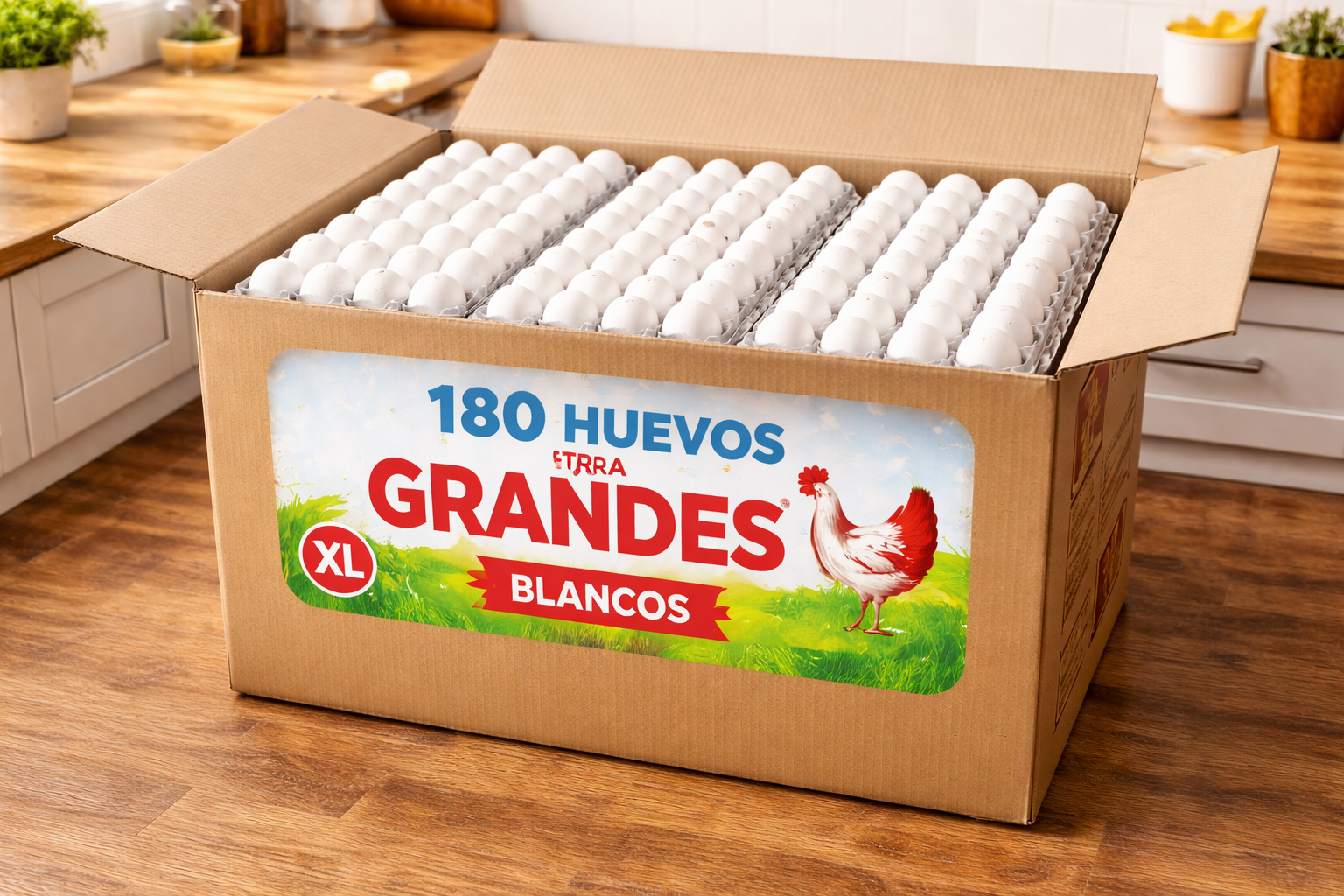 Caja 180 Huevos Extras - Blancos
