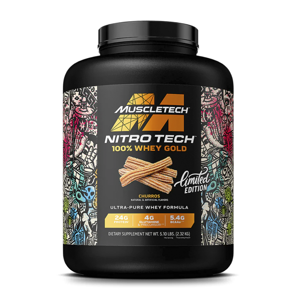 MUSCLETECH PROTEINA NITRO TECH 100% WHEY GOLD 5 LB CHURROS